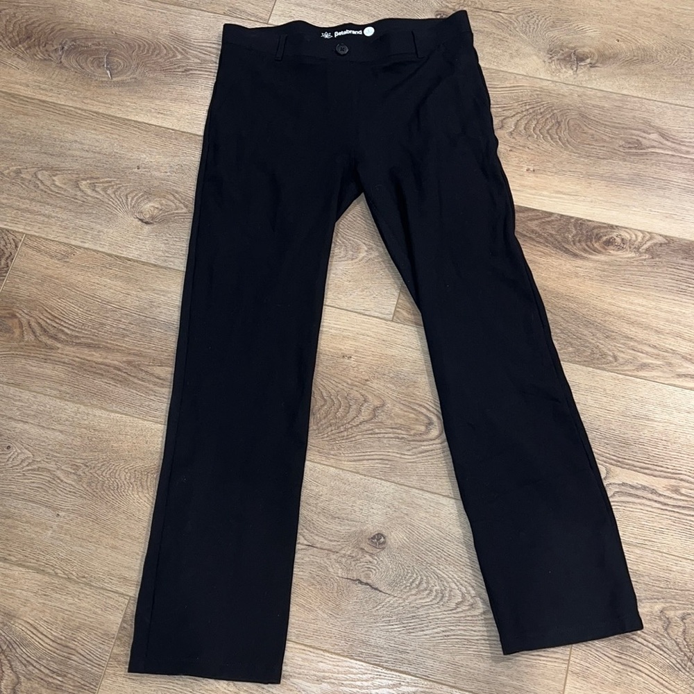 BETABRAND Classic Black Trouser Legging size large petite
